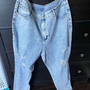 Light Blue Distressed Skinny Jeans